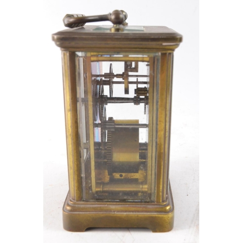 84 - French Brass 4 glass sided carriage clock