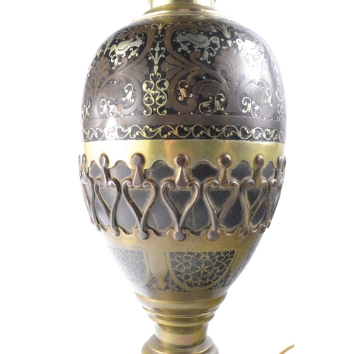 178 - Brass IMARI designed lamp 60cm Height