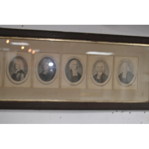 205 - Framed vintage set of litograph portraits