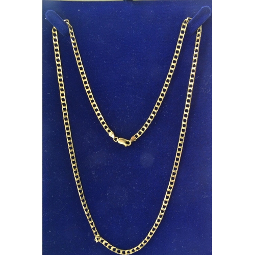 28B - 375 stamped gold chain L:56cm