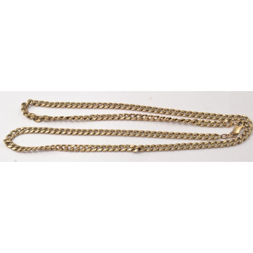 29 - Gold chain stamped 375 Length 64cm weight 11.56g