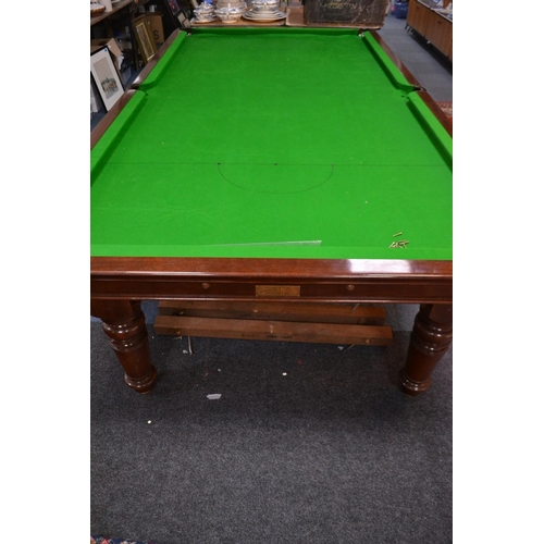 296 - 3/4 size HAMILTON & TUCKER billiard table with hard wood top cover and dust cover(cost new over £750... 