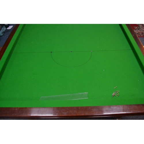 296 - 3/4 size HAMILTON & TUCKER billiard table with hard wood top cover and dust cover(cost new over £750... 