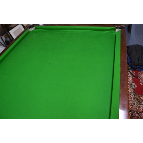 296 - 3/4 size HAMILTON & TUCKER billiard table with hard wood top cover and dust cover(cost new over £750... 