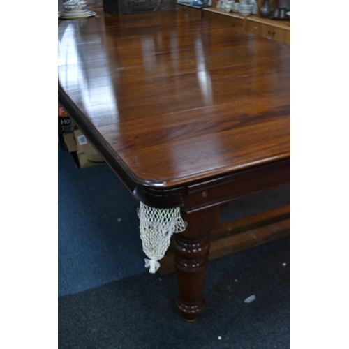 296 - 3/4 size HAMILTON & TUCKER billiard table with hard wood top cover and dust cover(cost new over £750... 