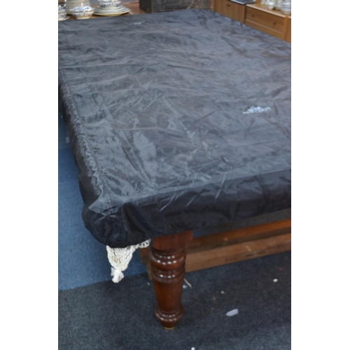 296 - 3/4 size HAMILTON & TUCKER billiard table with hard wood top cover and dust cover(cost new over £750... 