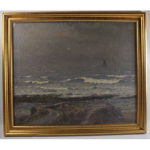 116 - James Lessels, Scottish seascape, Oil, signed bottom left, 62 x 76cm. Condition Report: Prior to bid... 