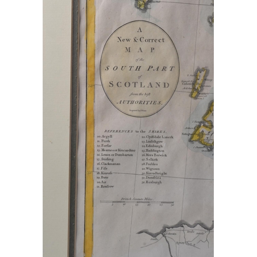 123 - 'A New And Correct Map Of The South Part Of SCOTLAND from the beft Authorities' engraved by John Car... 