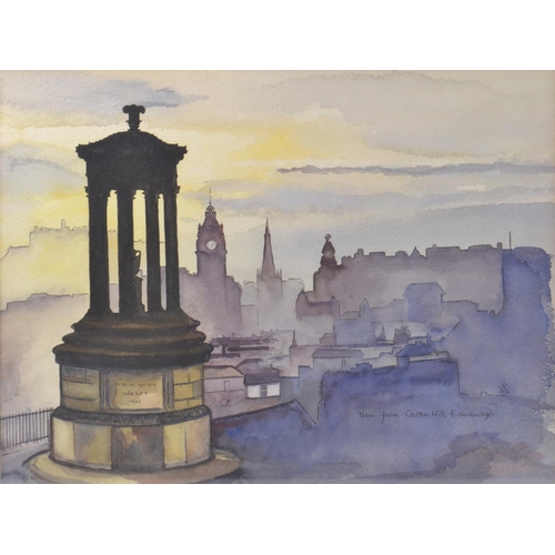 150 - JANET PANTHER Scottish 'John Knox Way' watercolour signed JP '72 37cm length x 27cm Height and also ... 