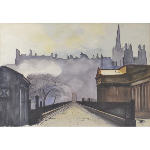 150 - JANET PANTHER Scottish 'John Knox Way' watercolour signed JP '72 37cm length x 27cm Height and also ... 