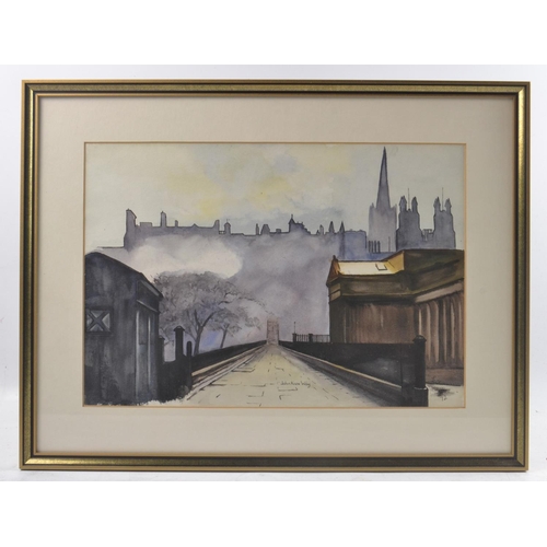 150 - JANET PANTHER Scottish 'John Knox Way' watercolour signed JP '72 37cm length x 27cm Height and also ... 