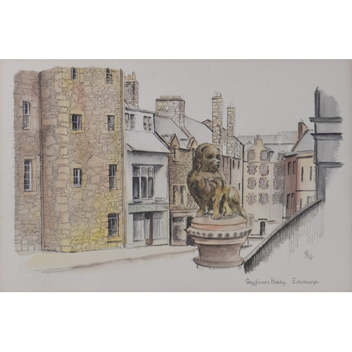 151 - JANET PANTHER Scottish Gatehouse of Holyrood' watercolour signed JP '73 25cm length x 20cm Height an... 