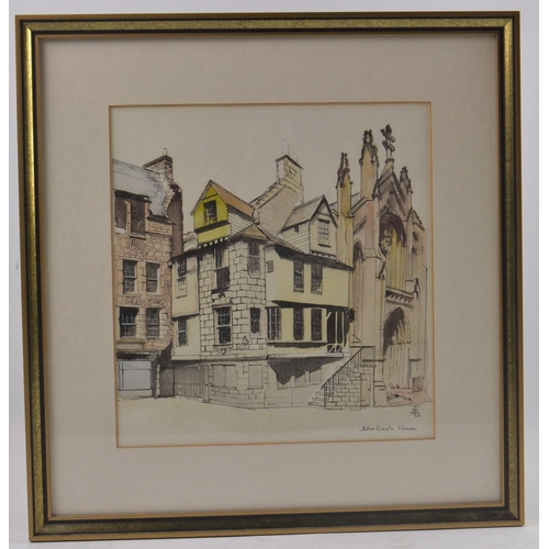 151 - JANET PANTHER Scottish Gatehouse of Holyrood' watercolour signed JP '73 25cm length x 20cm Height an... 