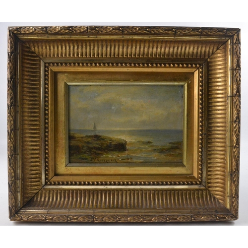 2 - DUNCAN Young Cameron RA, Scottish Seascape, oil on board, signed, (10.5 x 15cm approx).