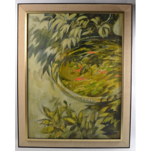 3 - JACK MONCUR British, 'Small Fish Pond, oil on board,1969, Painting, 32in x 24in, Signed by artist.  ... 