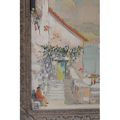 37 - C R D' OYLY JOHN 'Noon Day Sun Cap Ferrat' original oil on canvas signed by artist bottom right hand... 