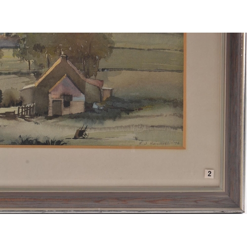 4 - R J NAISMITH Scottish 'Silverburn' watercolour 61cm x 45cm. Condition Report: Prior to bidding, plea... 