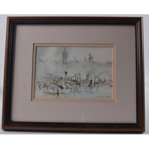 42 - KEN LOCHEAD Scottish 'Aberdeen Harbour' watercolour. Condition Report: Prior to bidding, please cons... 