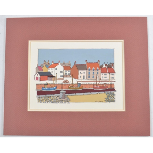 44 - Alastair Buchanan Scottish 'Fife Port' watercolour (Anstruther?).  Condition Report: Prior to biddin... 