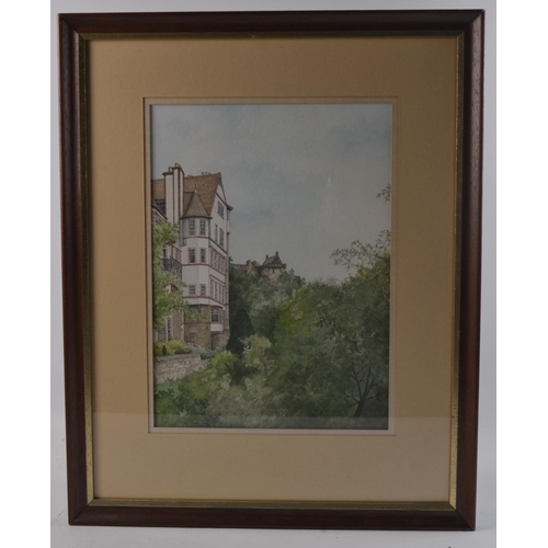 46 - W TUNNICLIFFE OBE British 1901-1979 watercolour 'Ramsay Gardens and Castle' Edinburgh. Condition Rep... 