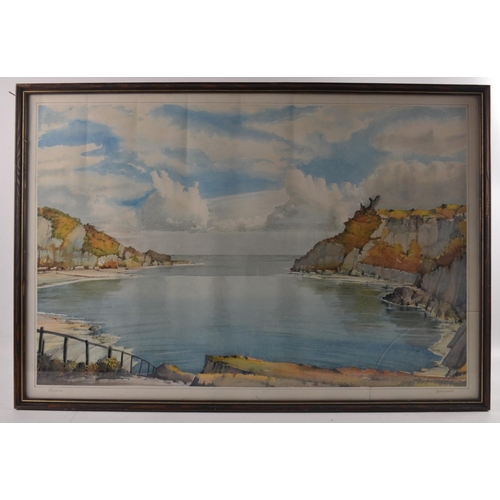 5 - R J NAISMITH Scottish 'Palperro' watercolour 70cm x 45cm. Condition Report: Prior to bidding, please... 