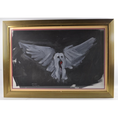 60 - ADRIAN HENRI British 'Bird of Prey' gouache 70cm x 45cm.Condition Report: Prior to bidding, please c... 