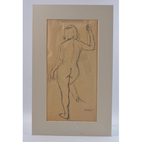 64 - CHARLES McCALL Scottish (1907-1989) 'Nude' pencil sketch painted in Paris c1930's. Condition Report:... 