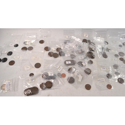 26 - A large selection of British and World coins with list within, to include a large quantity of penny'... 