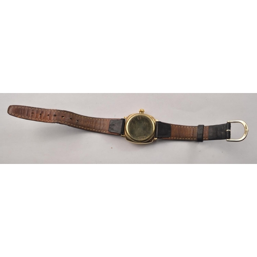 155 - Rare 1920's vintage bubble back Rolex Oyster wrist watch with second hand dial. Has black leather st... 