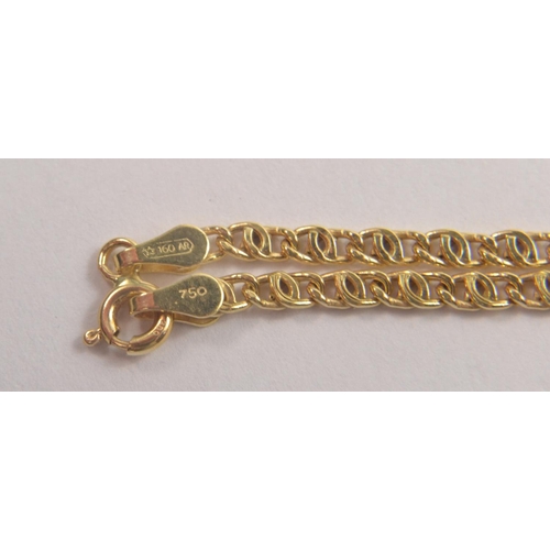 17 - 750 stamped gold chain 48cm length approx