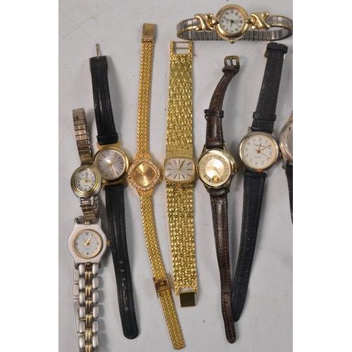 5 - A collection of ladies and gents wrist watches to include a TRAFALGAR digital wrist watch, INGERSOL,... 