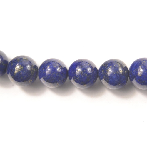 60 - String of Lapis lazuli beads. L: 44 cm