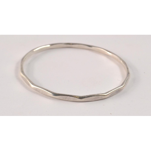 10 - Solid silver bangle 925 stamped with jewellers  presentation box