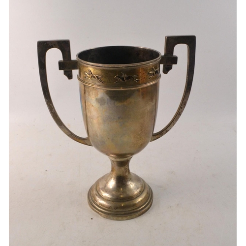 121 - SHANGHAI RACE CLUB 1941 silver plated winners racing cup, from the Spring race meeting 1941 The Gran... 