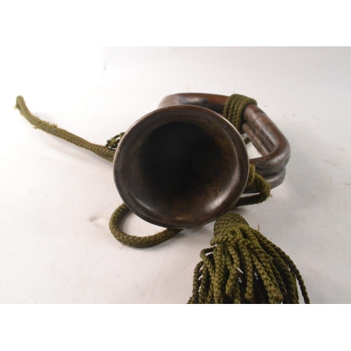 125 - WW1 BUGLE , inscribed 51st Hertfordshire regimental with inscription