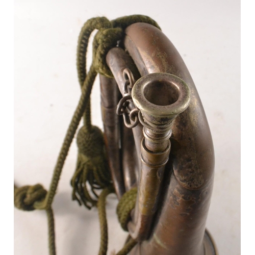 125 - WW1 BUGLE , inscribed 51st Hertfordshire regimental with inscription