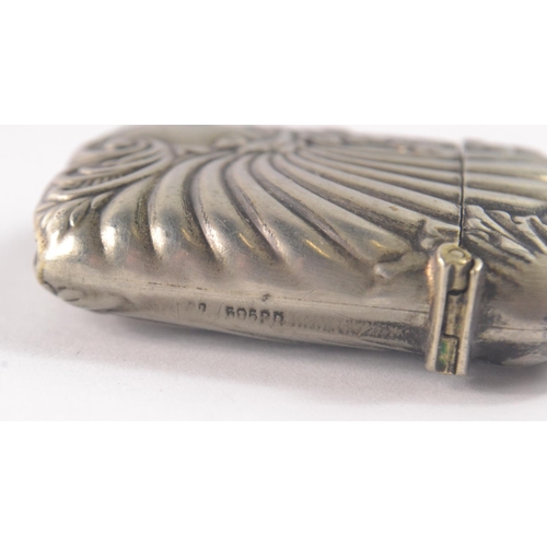 18 - Unusual ART NOUVEAU styled striker vesta case with silver smith maker stamp on lip of case, however ... 