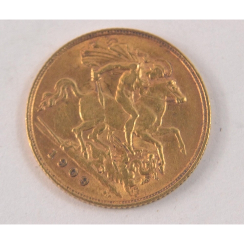 26 - HALF SOVEREIGN King Edward V11 1909