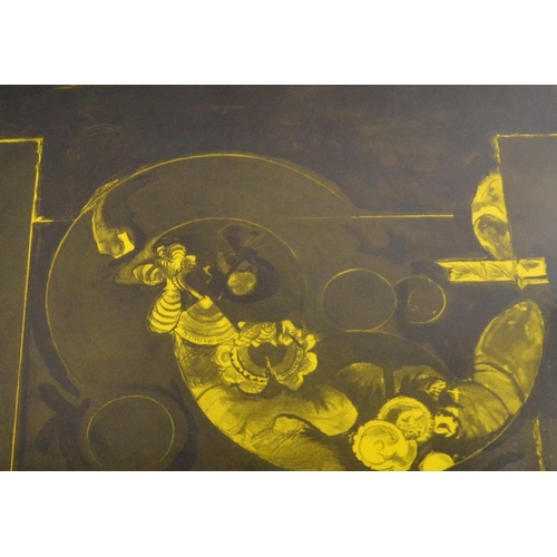 352 - Graham Sutherland British (1903-1980)Life in Wood - Organic Form (Yellow)Original Frame Lithograph. ... 