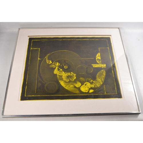 352 - Graham Sutherland British (1903-1980)Life in Wood - Organic Form (Yellow)Original Frame Lithograph. ... 