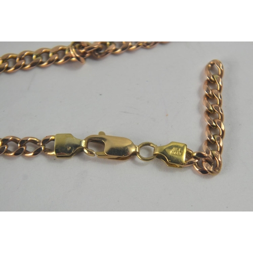 48 - 9kt gold flat link necklace