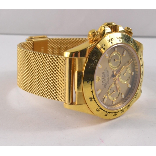 50 - Rolex STYLE  gold coloured wrist watch