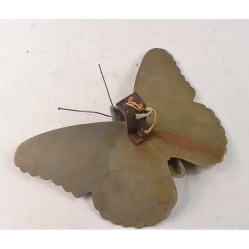 57 - A large brass painted butterfly wing span 27cm approx- Unusual!