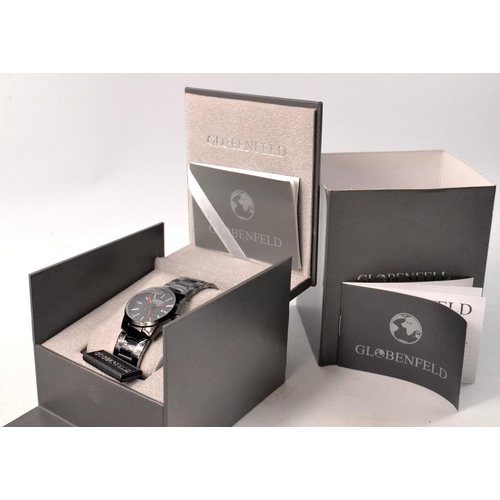 6 - Ladies black Globenfeld watch [ boxed as new] cost over £150 rrp