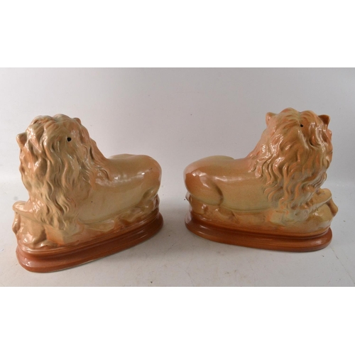 66 - Pair of  Victorian  flat style in lion form nice examples