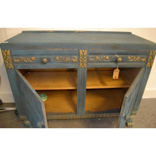 41 - Blue chalk painted up-cycled cabinet/sideboard