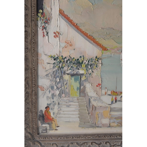 231 - C R D' OYLY JOHN 'Noon Day Sun Cap Ferrat' original oil on canvas signed by artist bottom right hand... 