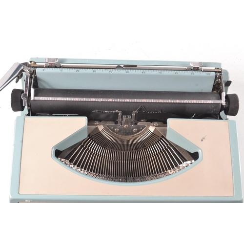 346 - IMPERIAL PORTABLE TYPEWRITER in blue casing