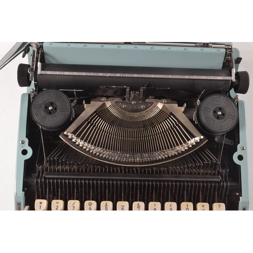 346 - IMPERIAL PORTABLE TYPEWRITER in blue casing