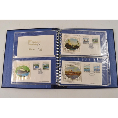 350 - LLoyds shipping register folder 1st day covers folder x 33 approx shipping stamps